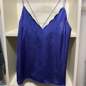 Free People Scalloped cami. Blue size M